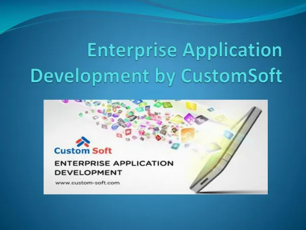 Enterprise Application Development by Custom Soft