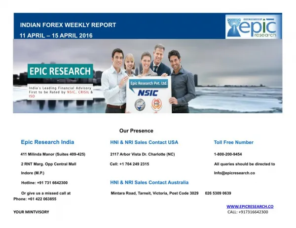 Epic Research Weekly Forex Report 11 April 2016