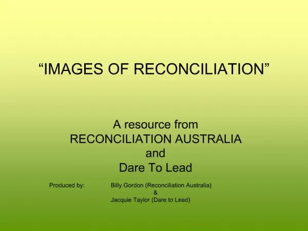 IMAGES OF RECONCILIATION