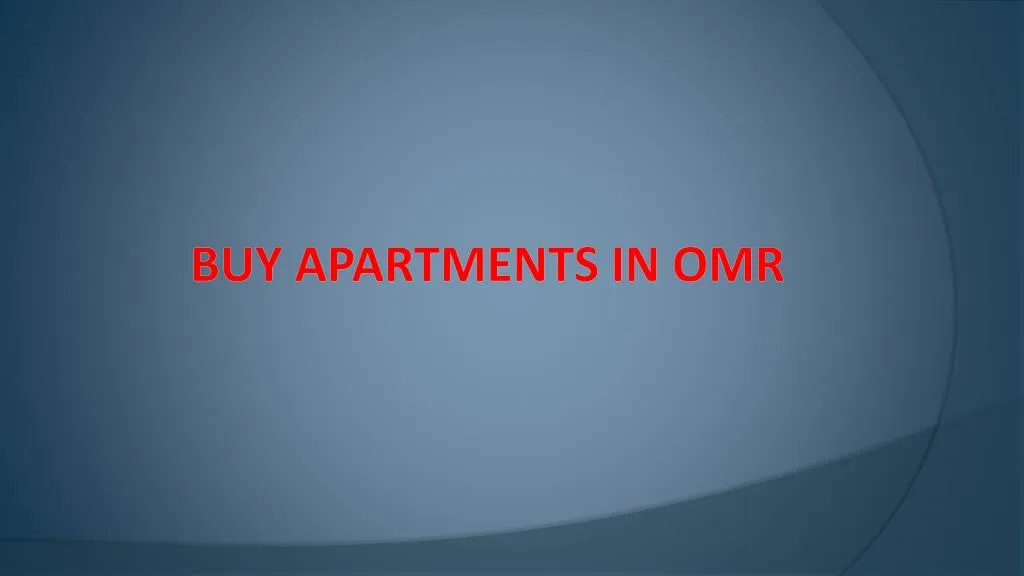 buy apartments in omr