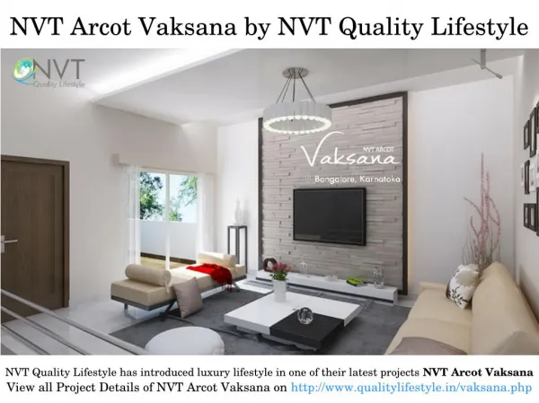 Luxury Villas for Sale in NVT Arcot Vaksana Bangalore Sarjapur Road