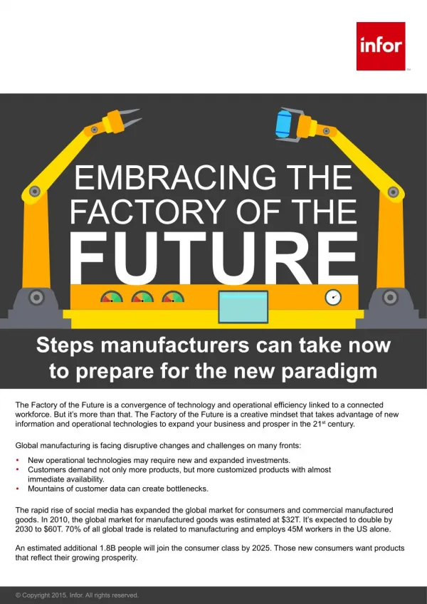 Be Prepared For the Paradigm Shift in Manufacturing Industry