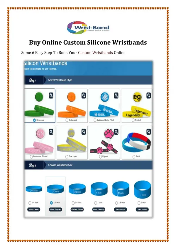 Buy Online Custom Silicone Wristbands