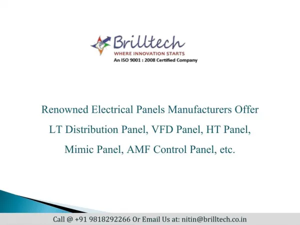 Electrical Panel Manufacturers