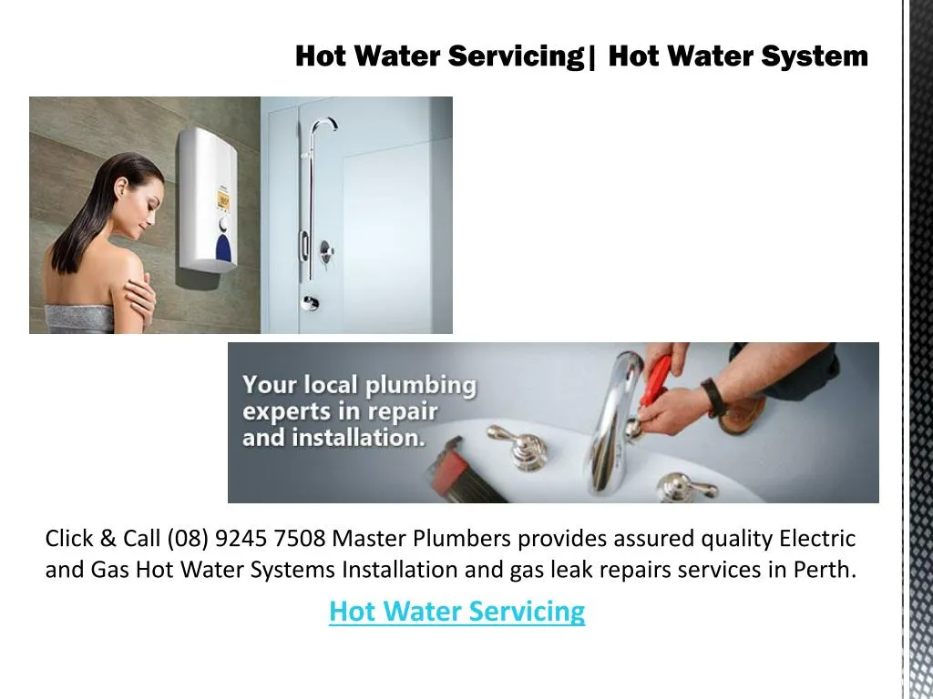 hot water servicing hot water system