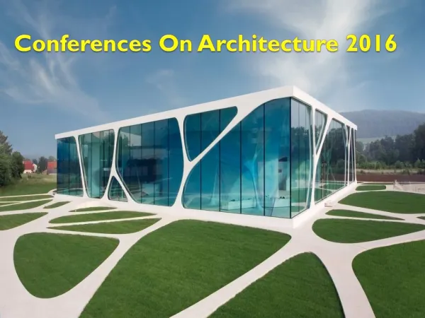 Conferences on architecture 2016