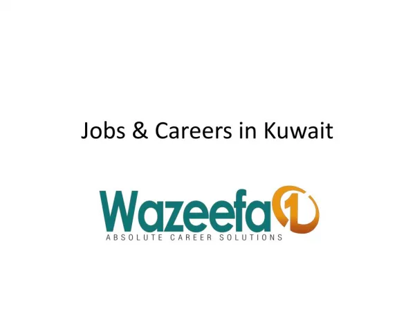 Careers in Kuwait @ Wazeefa1