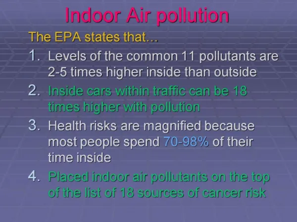 Indoor Air pollution