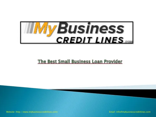 My business credit lines - Restaurant Loans