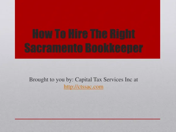 How To Hire The Right Sacramento Bookkeeper