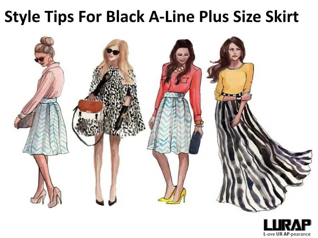 style tips for black a line plus size skirt