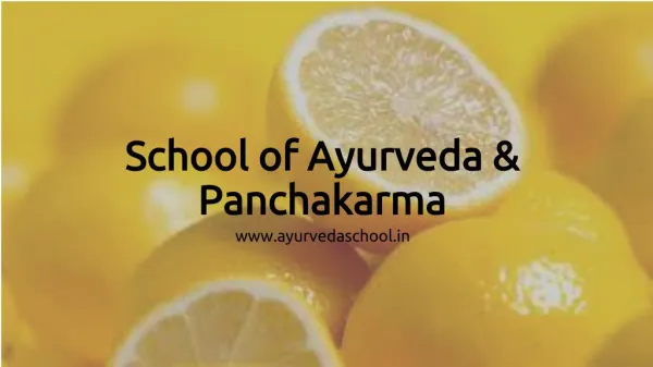 School of ayurveda and panchakarma | Ayurvedaschool