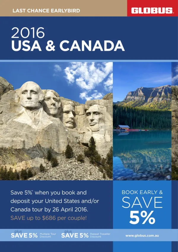 2016 USA and Canada Cheap Travel Packages Globus Tours