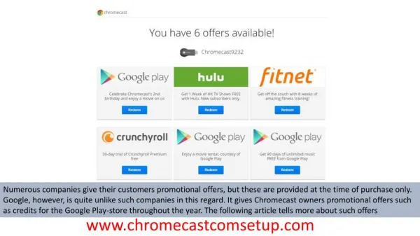 Checking and claiming Chromecast offers on an Android or iOS device