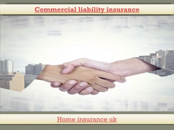 Commercial liability insurance