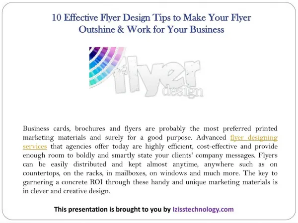 10 Effective Flyer Design Tips to Make Your Flyer Outshine & Work for Your Business