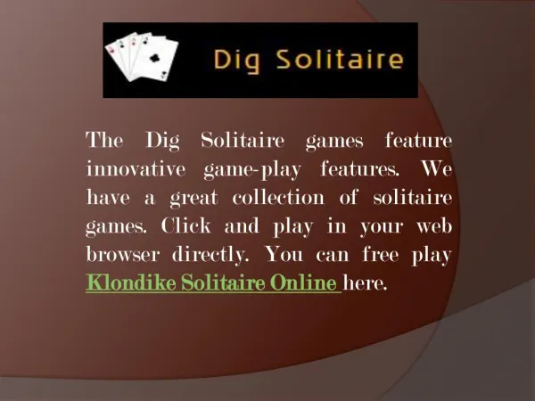 Klondike Solitaire Online Game-Play