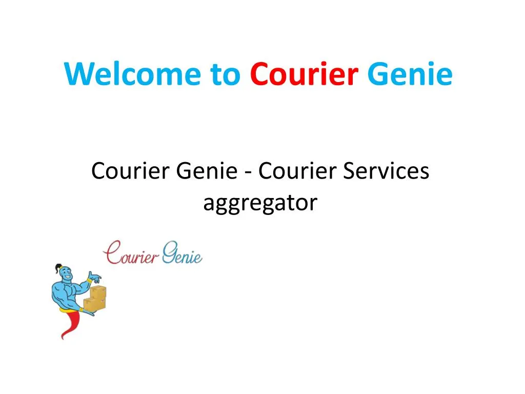 welcome to courier genie