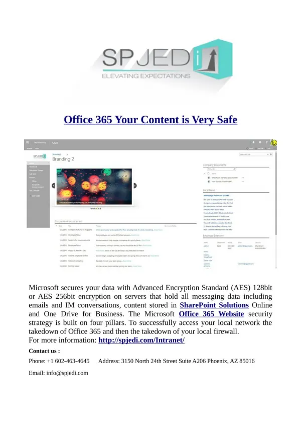 Office 365 Your Content is Very Safe