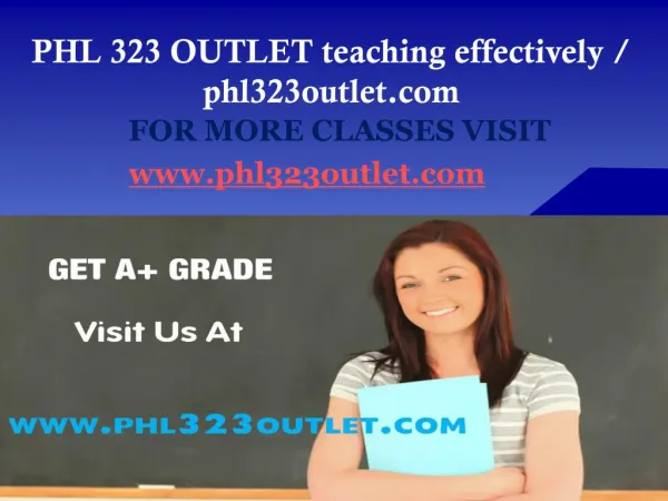 PHL 323 OUTLET teaching effectively / phl323outlet.com