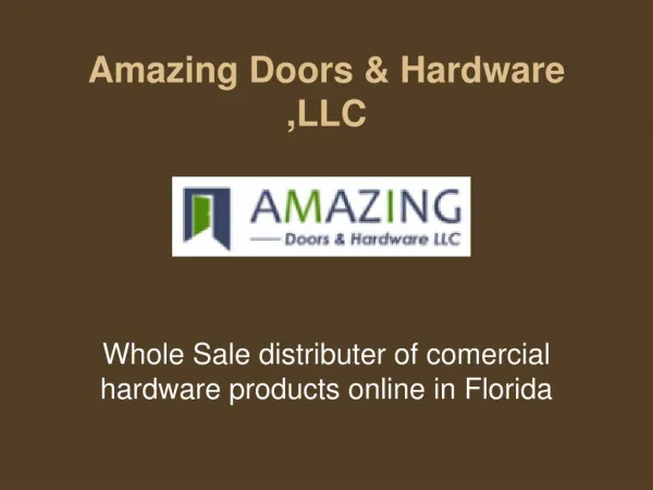 Commercial Door Locks From Amazing Door In Florida