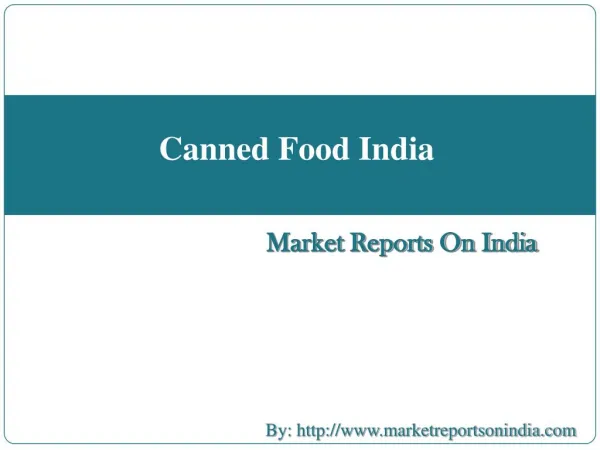Canned Food India