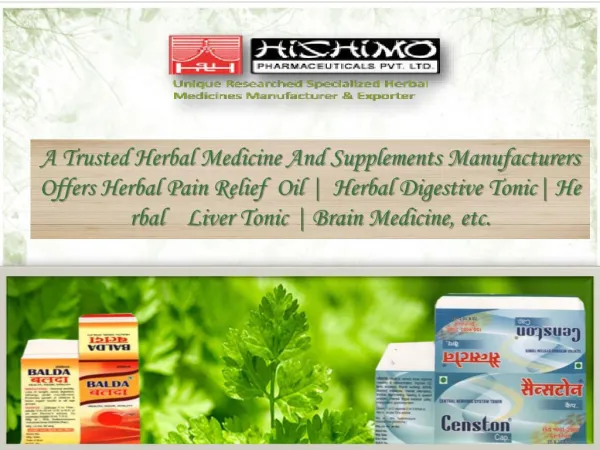 Herbal Liver Tonic Manufacturers