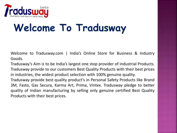 Buy Industrial Tools online on tradusway.com
