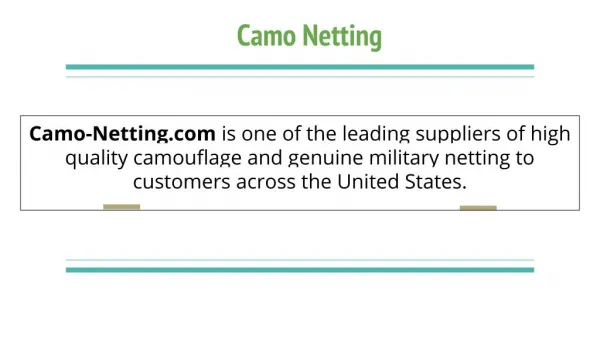 Camo Netting