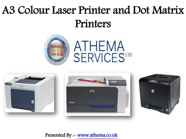 Online A3 Colour Laser Printer and Dot Matrix Printers in UK