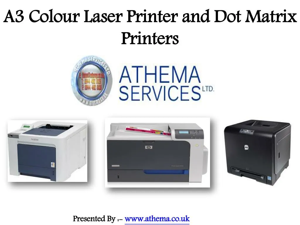 a3 colour laser printer and dot matrix printers