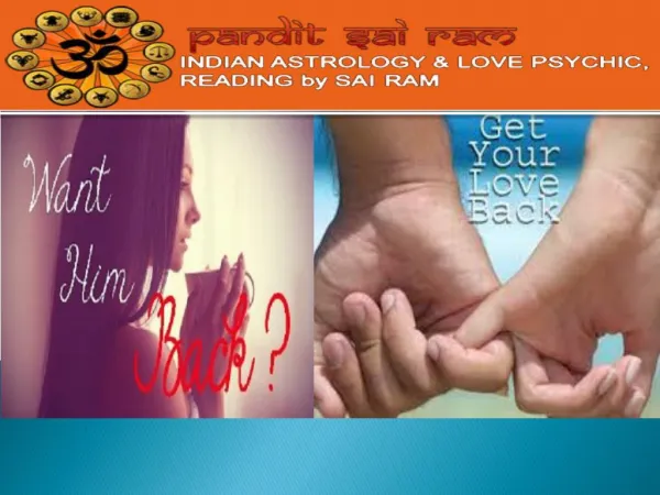 Get your love back - Sai ram astrologer