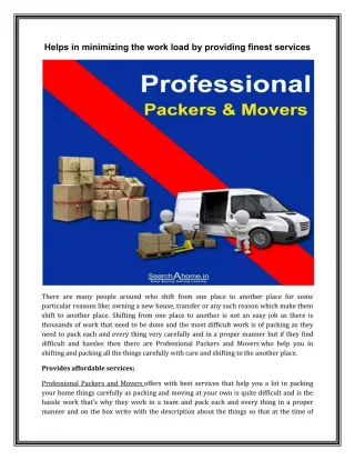 Professional Packers and Movers - slide 1
