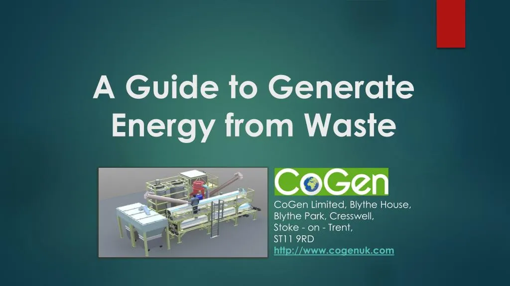 a guide to generate energy from waste