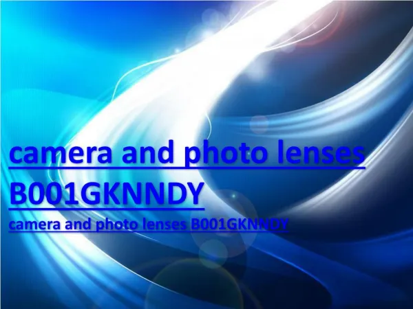 camera and photo lenses B001GKNNDY