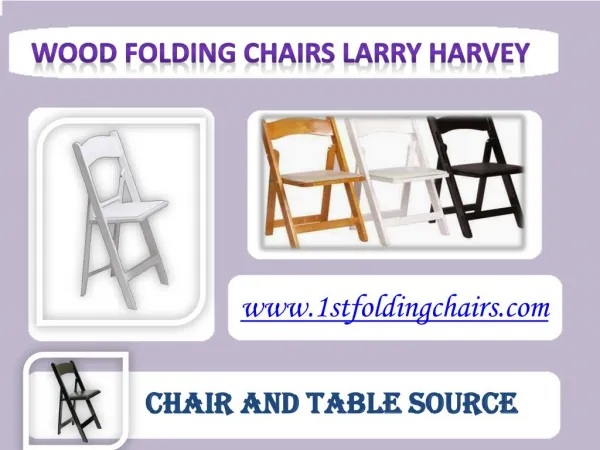 Wood Folding Chairs - Larry Harvey