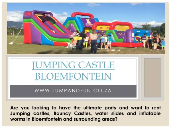 Hire jumping castle bloemfontein