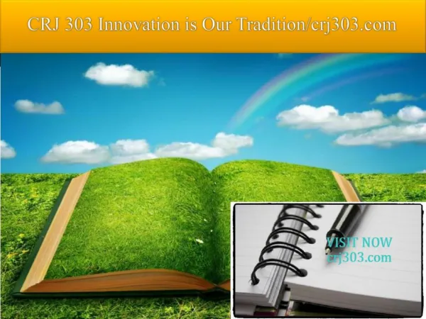 CRJ 303 Innovation is Our Tradition/crj303.com