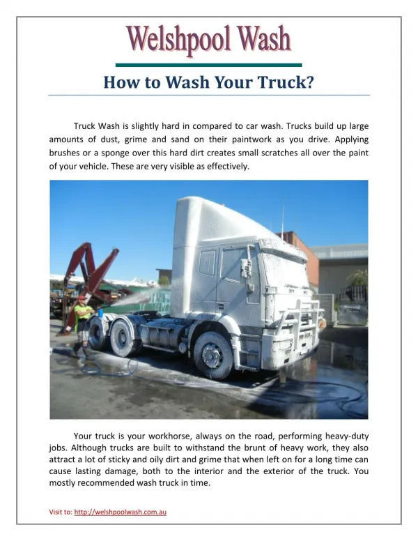 How to Wash Your Truck?