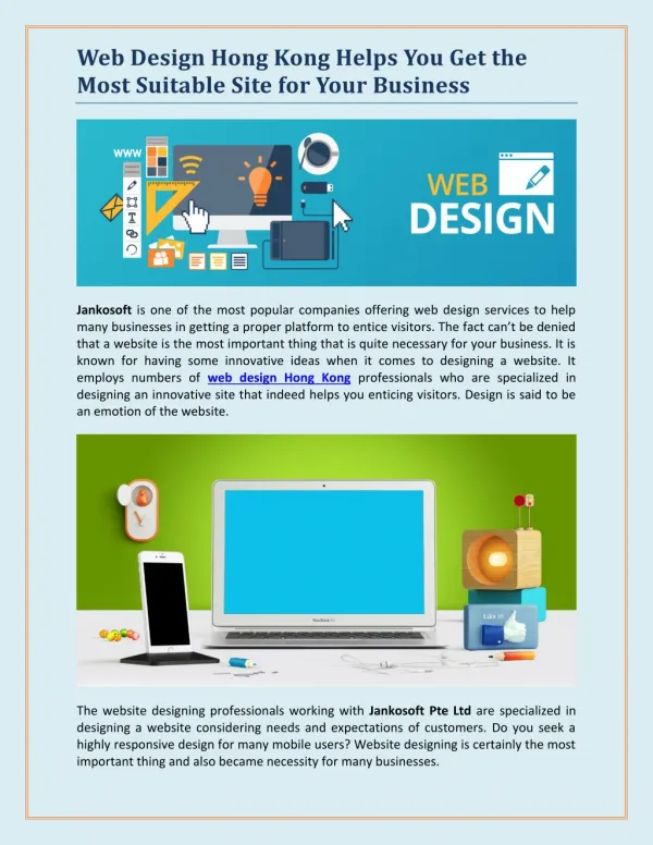 Web Design Hong Kong Helps You Get the Most Suitable Site for Your Business