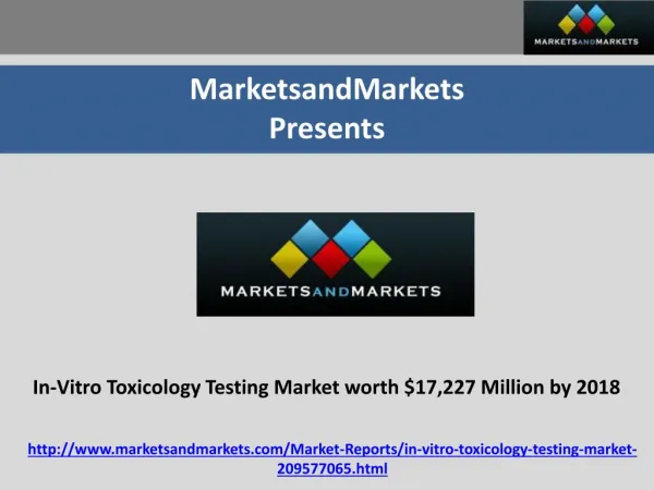 In-Vitro Toxicology Testing Market worth $17,227 Million by 2018