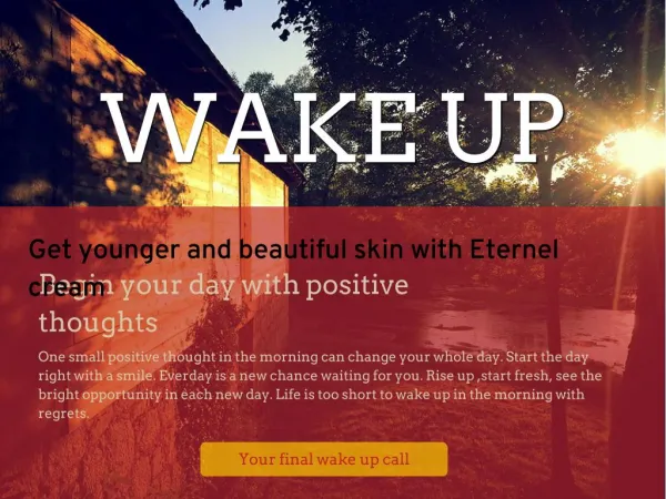 Get younger and beautiful skin with Eternel cream