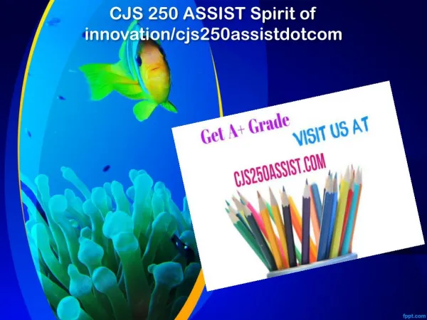 CJS 250 ASSIST Spirit of innovation/cjs250assistdotcom