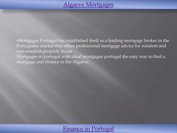 Ideal mortgages in Portugal