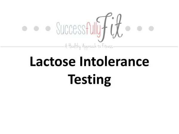 Lactose Intolerance Testing