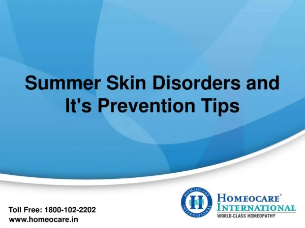 5 Common Skin Disorders in Summer | Tips | Homeocare International