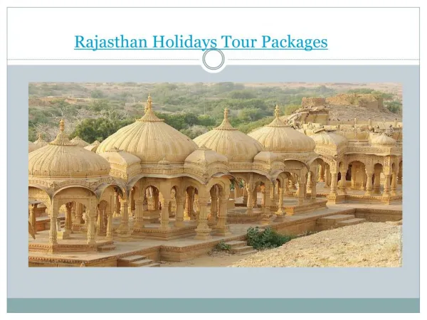 Rajasthan Holidays Tour Packages