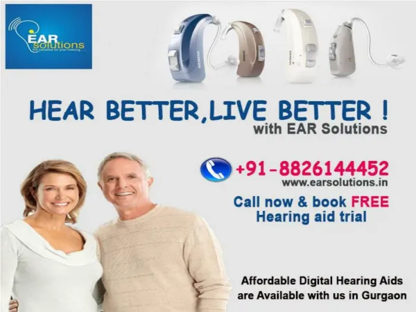 Affordable hearing aids in delhi Ear Solutions Call @ 91-8826144452