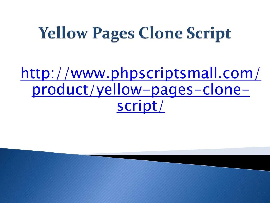 yellow pages clone script