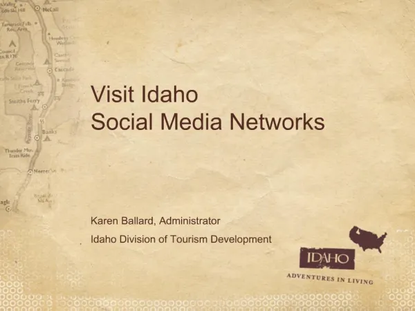Visit Idaho Social Media Networks